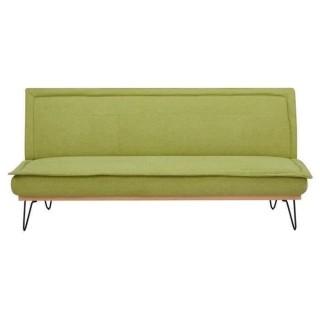 Clic-clac 2 places RICO - Tissu Vert - L 185 x P 85 x 84 cm