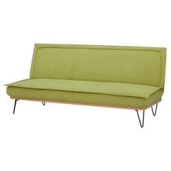 Clic-clac 2 places RICO - Tissu Vert - L 185 x P 85 x 84 cm