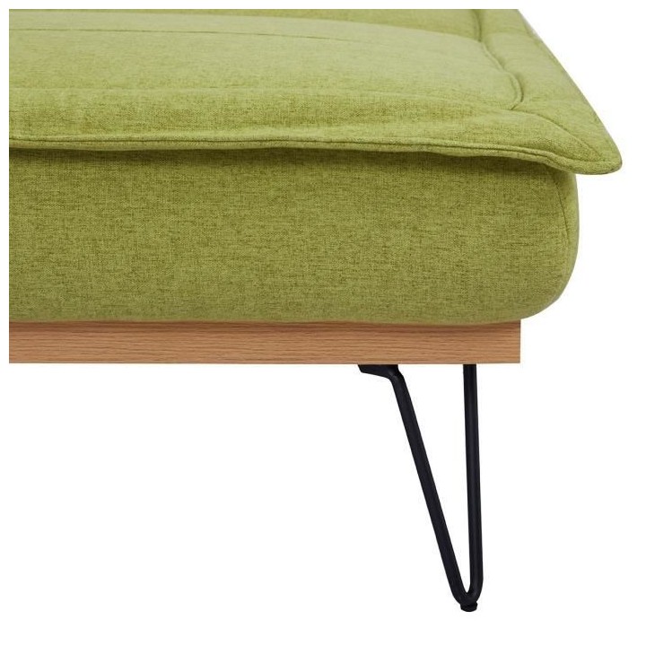 Clic-clac 2 places RICO - Tissu Vert - L 185 x P 85 x 84 cm