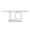 Table DKD Home Decor Verre Transparent Blanc Bois MDF (110 x 60 x 45 cm)