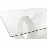 Table de Salle à Manger DKD Home Decor Verre Transparent Blanc Bois MDF (160 x 90 x 75 cm)