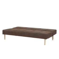 Banque convertible 2 places - Simili Marron - L 178 x P 89 x H 78 cm - JENNY