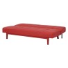 Banque convertible 2 places - Simili Rouge - L 178 x P 89 x H 78 cm - JENNY