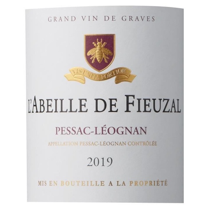 L'Abeille de Fieuzal 2019 Pessac-Léognan - Vin rouge de Bordeaux