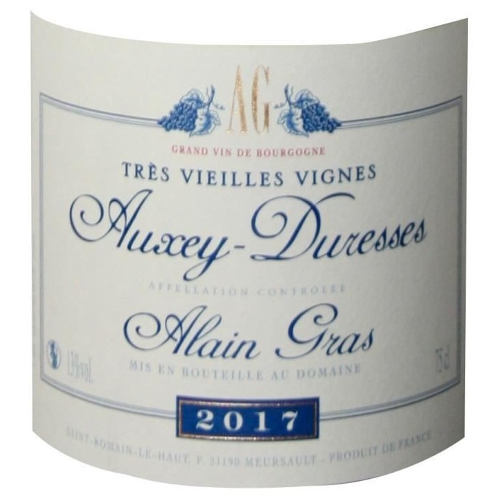 Alain Gras Tres Vieilles Vignes 2020 Auxey-Duresses - Vin rouge de Bou