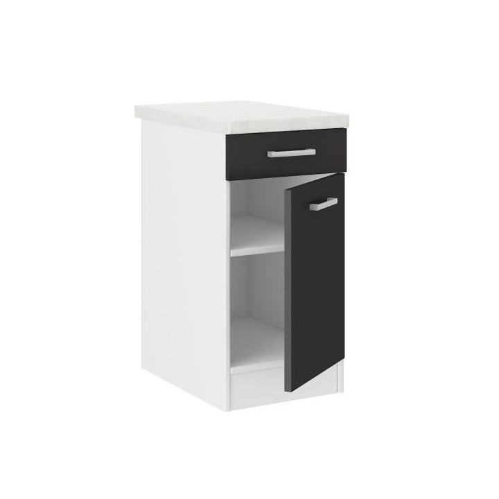 ULTRA Meuble bas de cuisine L 40 cm - Noir