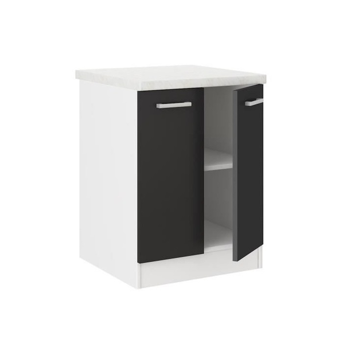 ULTRA Meuble bas de cuisine L 60 cm - Noir mat