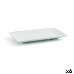 Assiette Quid Gastro Fun Petit Blanc Céramique 16,5 x 9,5 x 2 cm (6 Unités) (Pack 6x)