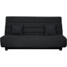 DUNLOPILLO Banquette Clic clac - Tissu Pearl Noir + 2 coussins Noir - L 194 x P 98 x H 102 cm - Made in France - ALEX