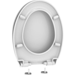 ALLIBERT Abattant de toilette a fermeture silencieuse Boreo - Blanc brillant