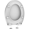 ALLIBERT Abattant de toilette a fermeture silencieuse Boreo - Blanc brillant