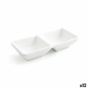 Plateau apéritif Quid Select Céramique Blanc 15 x 7 cm (12 Unités) (Pack 12x)