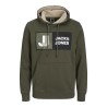 Sweat à capuche homme JCOLOGAN Jack & Jones 12216327 Vert