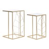 Jeu de 2 tables DKD Home Decor Doré Métal Miroir 37 x 37 x 65 cm