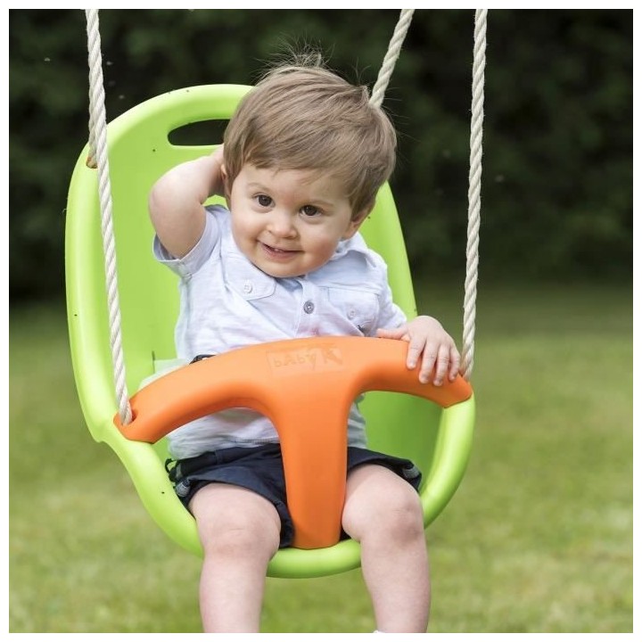 Siege bébé vert et orange BABY'K - pour portique 1,90 a 2,50m - TRIG