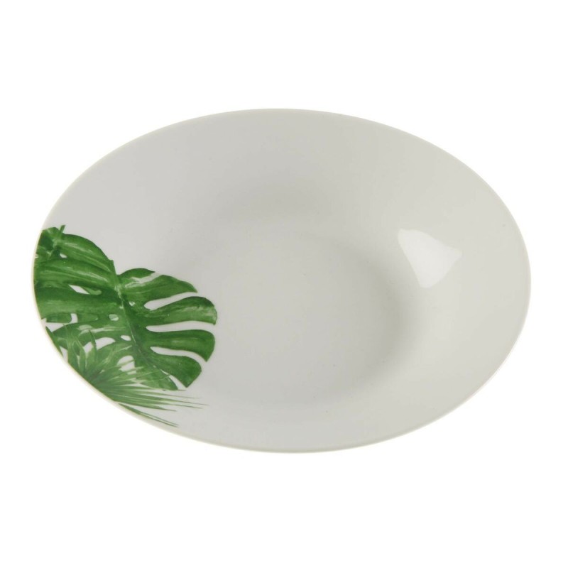 Assiette creuse Versa New Leaves Volet Porcelaine