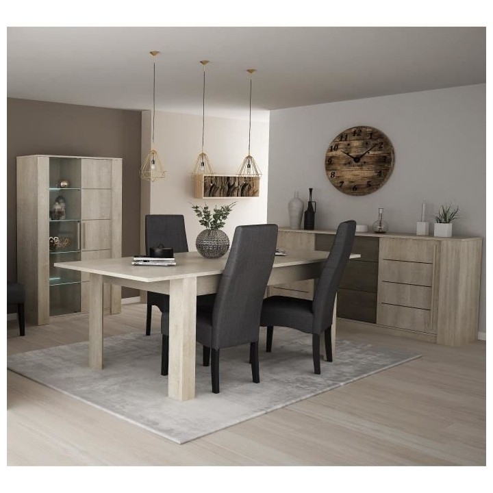 DEMEYERE Ensemble Séjour Table a manger 170 cm + Enfilade 2 portes +