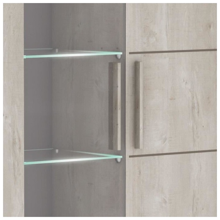 DEMEYERE Ensemble Séjour Table a manger 170 cm + Enfilade 2 portes +