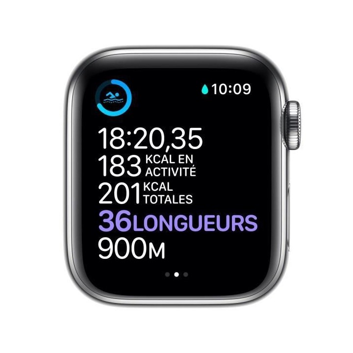 Apple Watch Series 6 GPS + Cellular, 40mm Boîtier en Acier Inoxidable