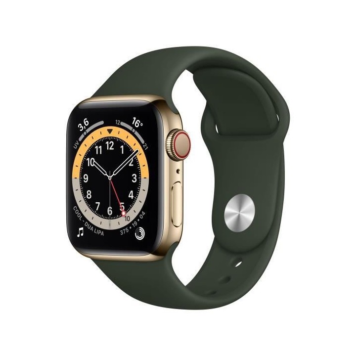Apple Watch Series 6 GPS + Cellular, 40mm Boîtier en Acier Inoxidable