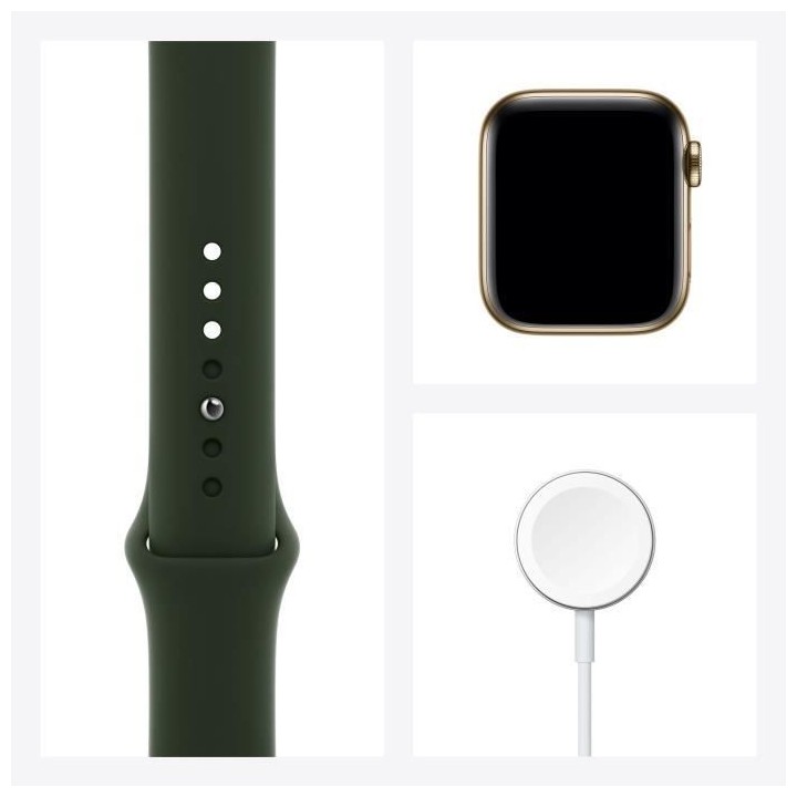 Apple Watch Series 6 GPS + Cellular, 40mm Boîtier en Acier Inoxidable