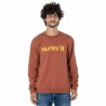 Sweat sans capuche homme Hurley One&Only Solid Marron