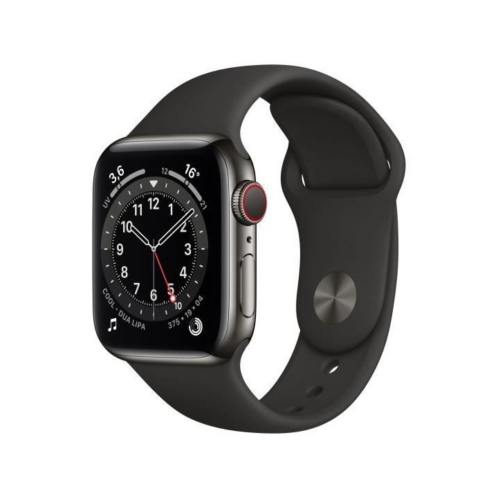Apple Watch Series 6 GPS + Cellular, 40mm Boîtier en Acier Inoxidable