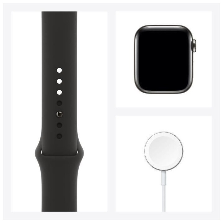 Apple Watch Series 6 GPS + Cellular, 40mm Boîtier en Acier Inoxidable