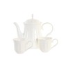 Ensemble de tasses à café DKD Home Decor Naturel Porcelaine Blanc