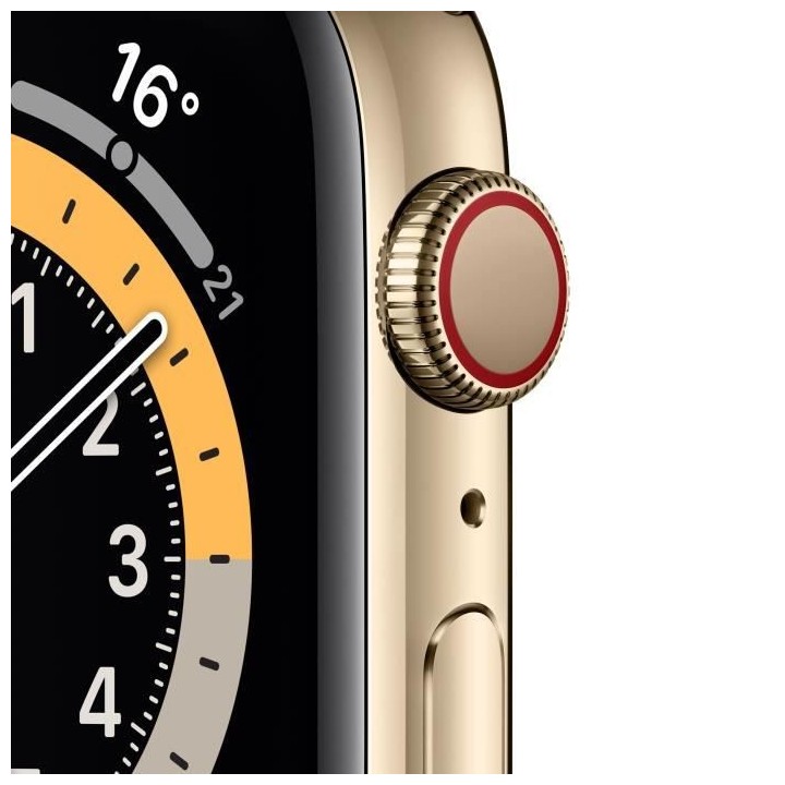 Apple Watch Series 6 GPS + Cellular, 44mm Boîtier en Acier Inoxidable