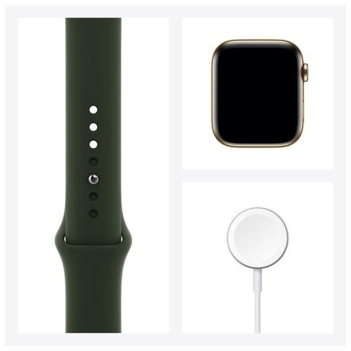 Apple Watch Series 6 GPS + Cellular, 44mm Boîtier en Acier Inoxidable