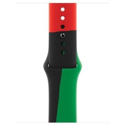 Apple Watch Séries 6 CELLULAR - 44 mm - Boitier aluminium - Bracelet Noir, vert et rouge