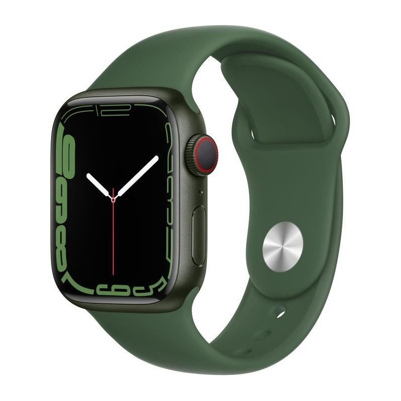 Apple Watch Series 7 GPS + Cellular - 41mm - Boîtier Green Aluminium - Bracelet Clover Sport Band