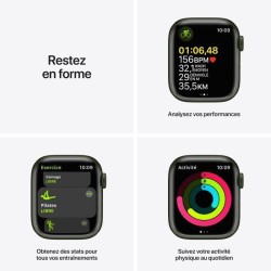 Apple Watch Series 7 GPS + Cellular - 41mm - Boîtier Green Aluminium - Bracelet Clover Sport Band