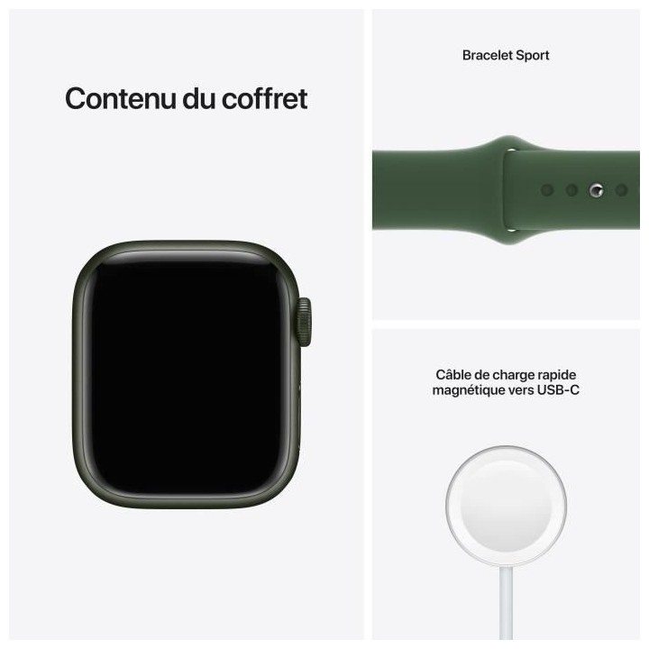 Apple Watch Series 7 GPS + Cellular - 41mm - Boîtier Green Aluminium