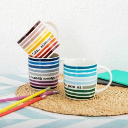 Tasse mug Quid 4U Céramique Multicouleur (330 ml) (Pack 12x)