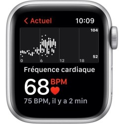 Apple Watch SE GPS 2021 - 40mm - Boitier Silver Aluminium - Bracelet Sport Abyss Blue