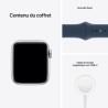 Apple Watch SE GPS 2021 - 40mm - Boitier Silver Aluminium - Bracelet Sport Abyss Blue