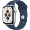 Apple Watch SE GPS 2021 - 44mm - Boitier Silver Aluminium - Bracelet Sport Abyss Blue