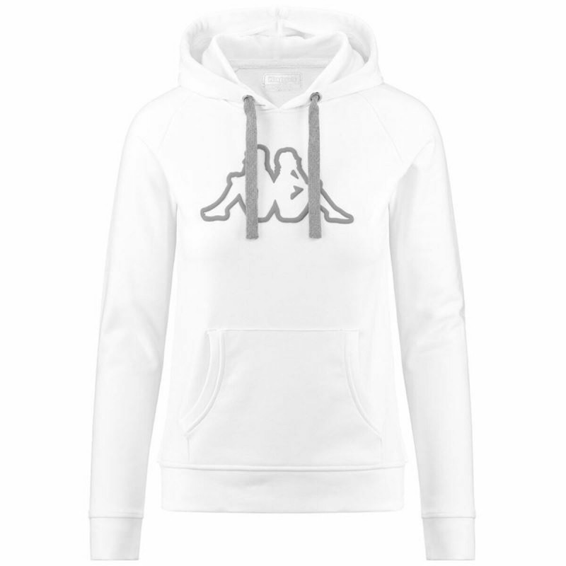 Sweat à capuche femme Kappa Blanc