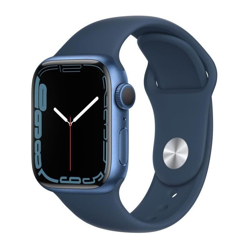 Apple Watch Series 7 GPS - 41mm - Boîtier Blue Aluminium - Bracelet Abyss Blue Sport