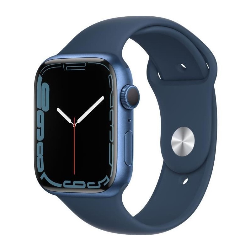 Apple Watch Series 7 GPS - 45mm - Boîtier Blue Aluminium - Bracelet Abyss Blue Sport