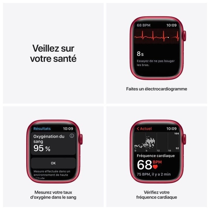 Apple Watch Series 7 GPS - 45mm - (PRODUCT)RED Boîtier Aluminium - Br