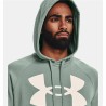 Sweat à capuche homme Under Armour Rival Big Logo Vert