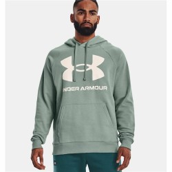 Sweat à capuche homme Under Armour Rival Big Logo Vert