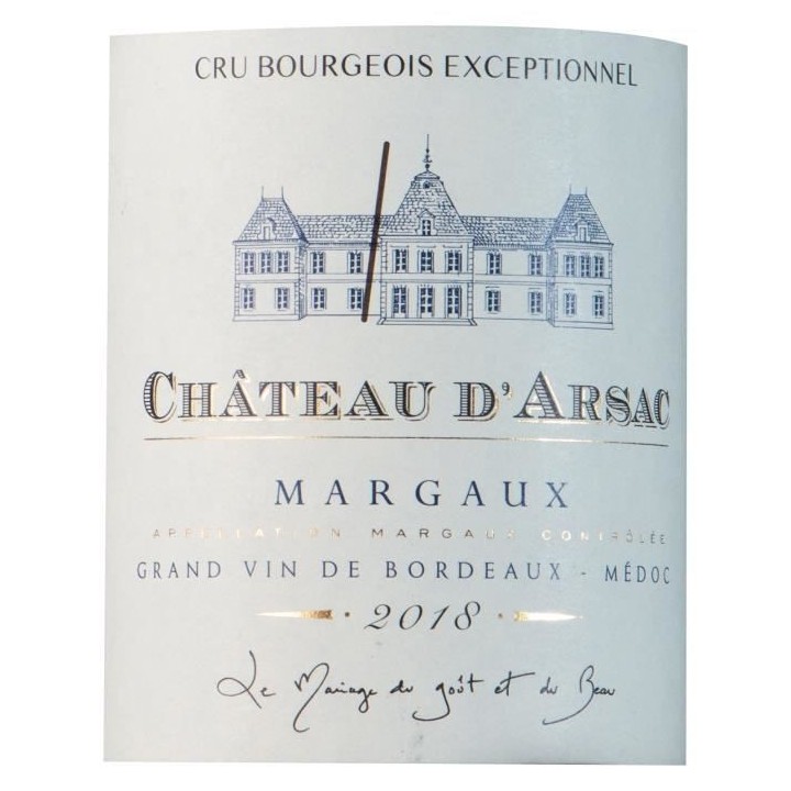 Château D'Arsac 2018 Margaux - Vin rouge de Bordeaux
