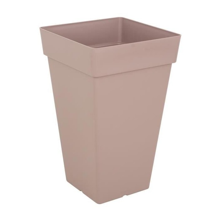 ARTEVASI Pot de fleurs Capri carré haut - 65 cm - Taupe