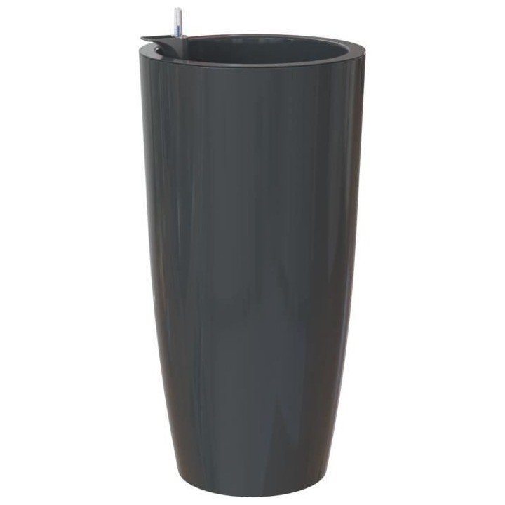 ARTEVASI - Pot santorini auto-arrosage 65cm anthracite 33 x 33 x h65 c