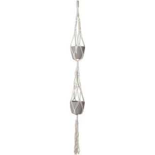 MACRAMÉ DOUBLE NoeUD CARRÉ BLANC 120 CM