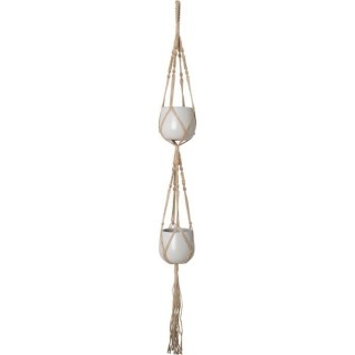 MACRAMÉ DOBLE NoeUD CARRÉ NATUREL 120 CM